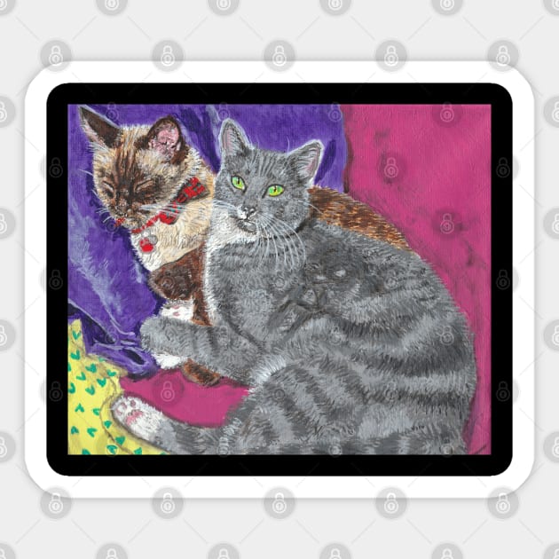 Siamese cat Sticker by SamsArtworks